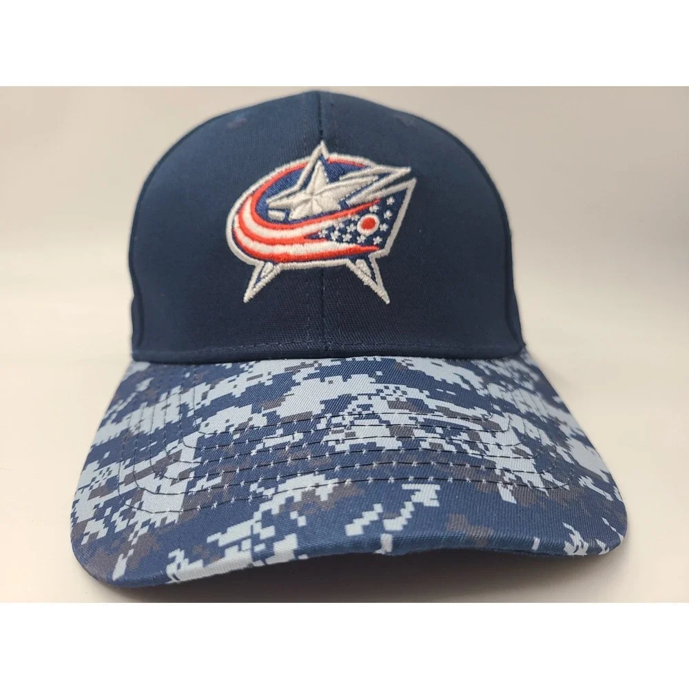 Columbus Blue Jackets Digital Camo Brim Elk & Elk Adjustable Hat‎ Cap NHL Blue